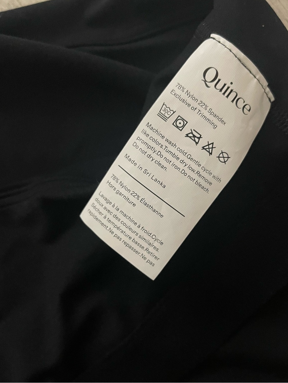 Quince Ultra-Form High-Neck Cropped Tank Top In Black Size XL NWT - Picture 9 of 10